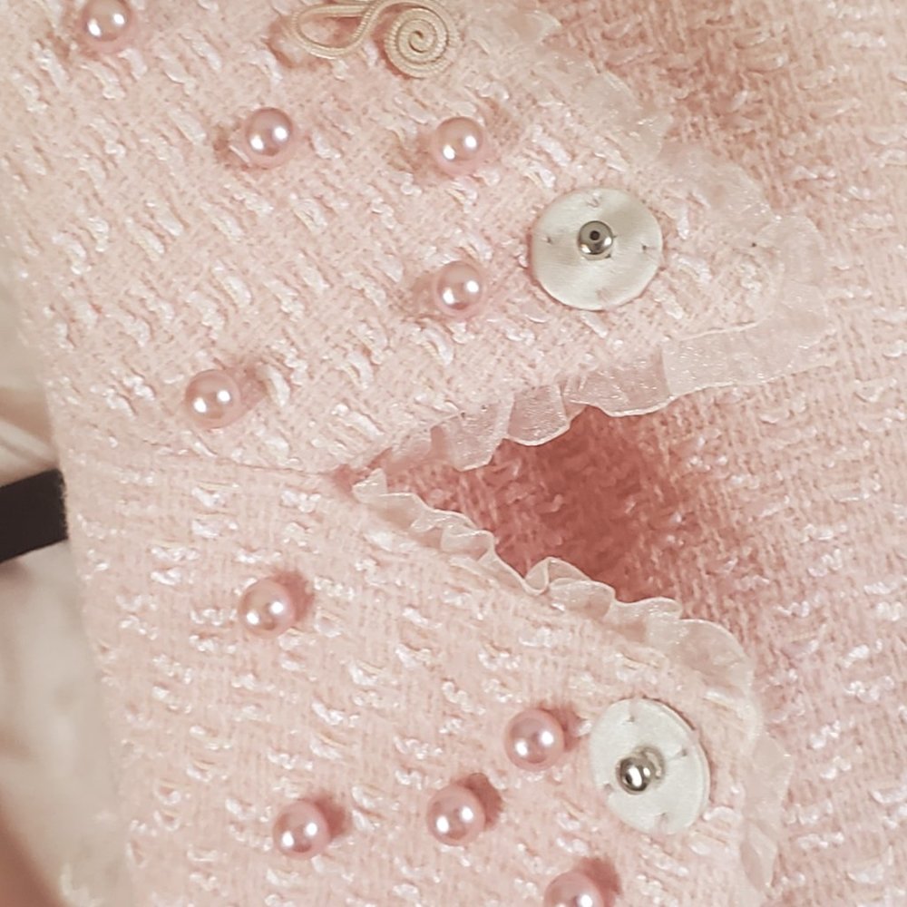 AUTHENTIC VINTAGE  ESCADA PINK TWEED JACKET - Picture 3 of 7